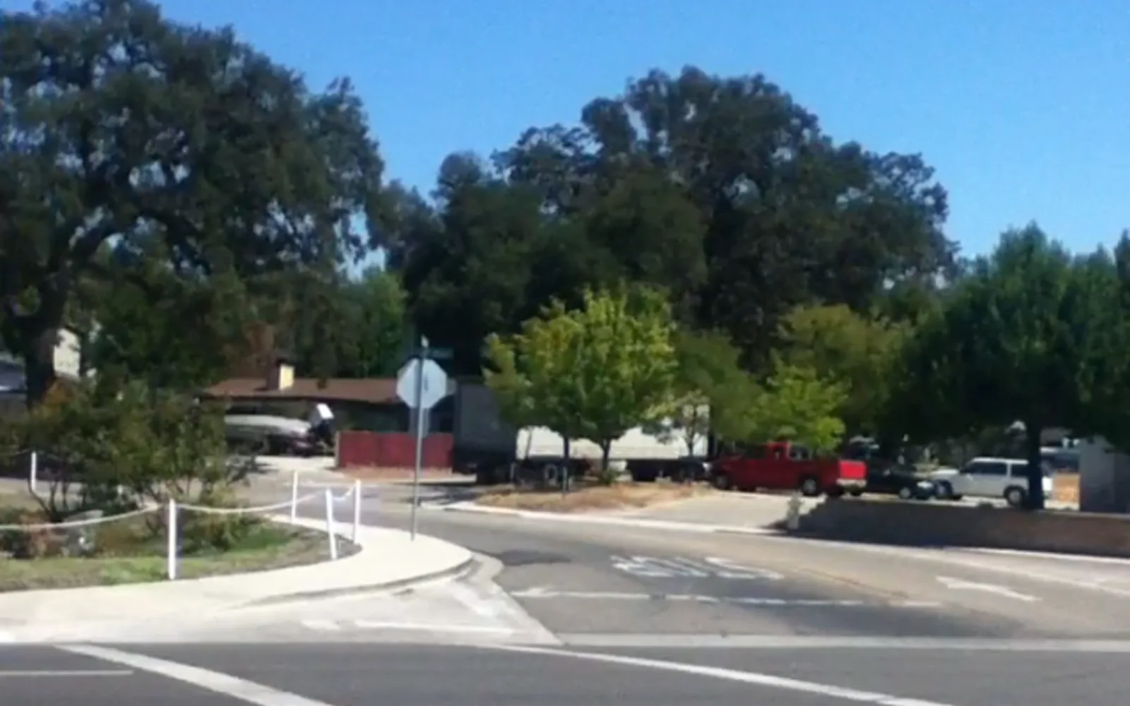 Atascadero street corner showing residential neighborhood character and urban streetscape design