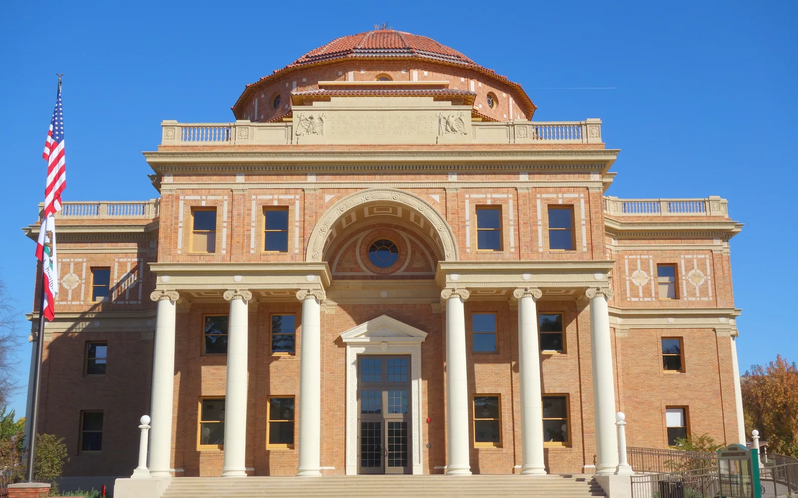 Atascadero City Hall, a 1914-1918 Italian Renaissance style building with distinctive architecture